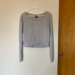 Zella Gray Sweatshirt with Pink Accents
